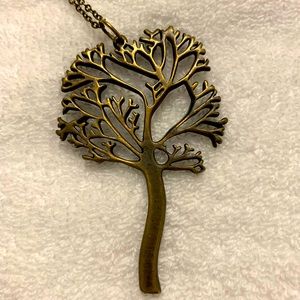 💜 2/$15 💜 Brass Tree Necklace (16 inch chain)